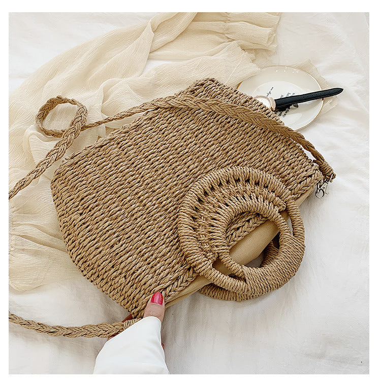 One Shoulder Crossbody Woven Bag