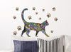 MT1367 removable pattern cat PVC wall stickers new export wall stickers living room decoration wall stickers