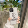Compatible with Apple , Ins Simple English Portrait 12Promax Mobile Phone Case