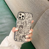 Compatible with Apple , Ins Simple English Portrait 12Promax Mobile Phone Case