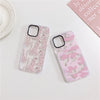 Simple Style Pink Leopard Leopard Print Phone Case