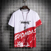 Summer Cotton Men's T-Shirt Loose Large Size Round Neck Pullover Half Sleeve