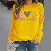 Pattern Printing Long-Sleeved Round Neck Sweater Women