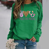 Pattern Printing Long-Sleeved Round Neck Sweater Women