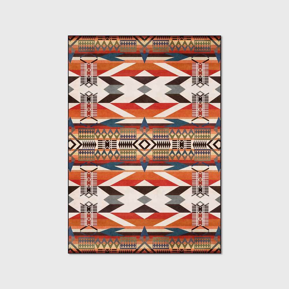 Ethnic Style Living Room Bedroom Bedside Carpet Floor Mats