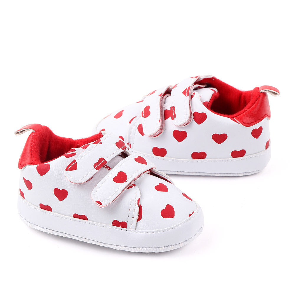 Classic Love Printed Baby Shoes