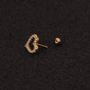 Flower Earring Stainless Steel Screw Earrings Female Zircon Earring