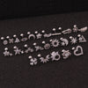 Flower Earring Stainless Steel Screw Earrings Female Zircon Earring