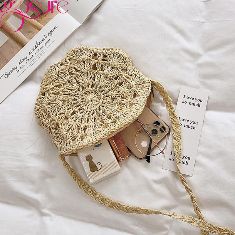 Hexagon Ladies Hand Woven Bag Hand Woven Twine Bag Seaside Holiday
