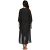Rainbow Color Hand Crochet Flower Stitching Strapless Irregular Beach Dress Robe