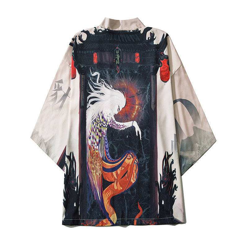 Tang Suit Robe Loose Three-quarter Sleeve Thin Shirt