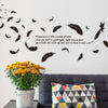 Wall Stickers Wallpaper Wholesale Feather Angel Three Generations Removable Bedroom Living Room Decoration Wall Stickers