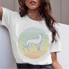 Letter Print Short Sleeve T-Shirt Top Fashion Loose Casual All-Match Ladies T-Shirt