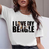 Letter Print Short Sleeve T-Shirt Top Fashion Loose Casual All-Match Ladies T-Shirt