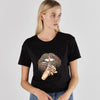 Leopard Lip Pattern Women'S Top Loose Round Neck Fashion Women'S T-Shirt