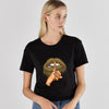 Leopard Lip Pattern Women'S Top Loose Round Neck Fashion Women'S T-Shirt