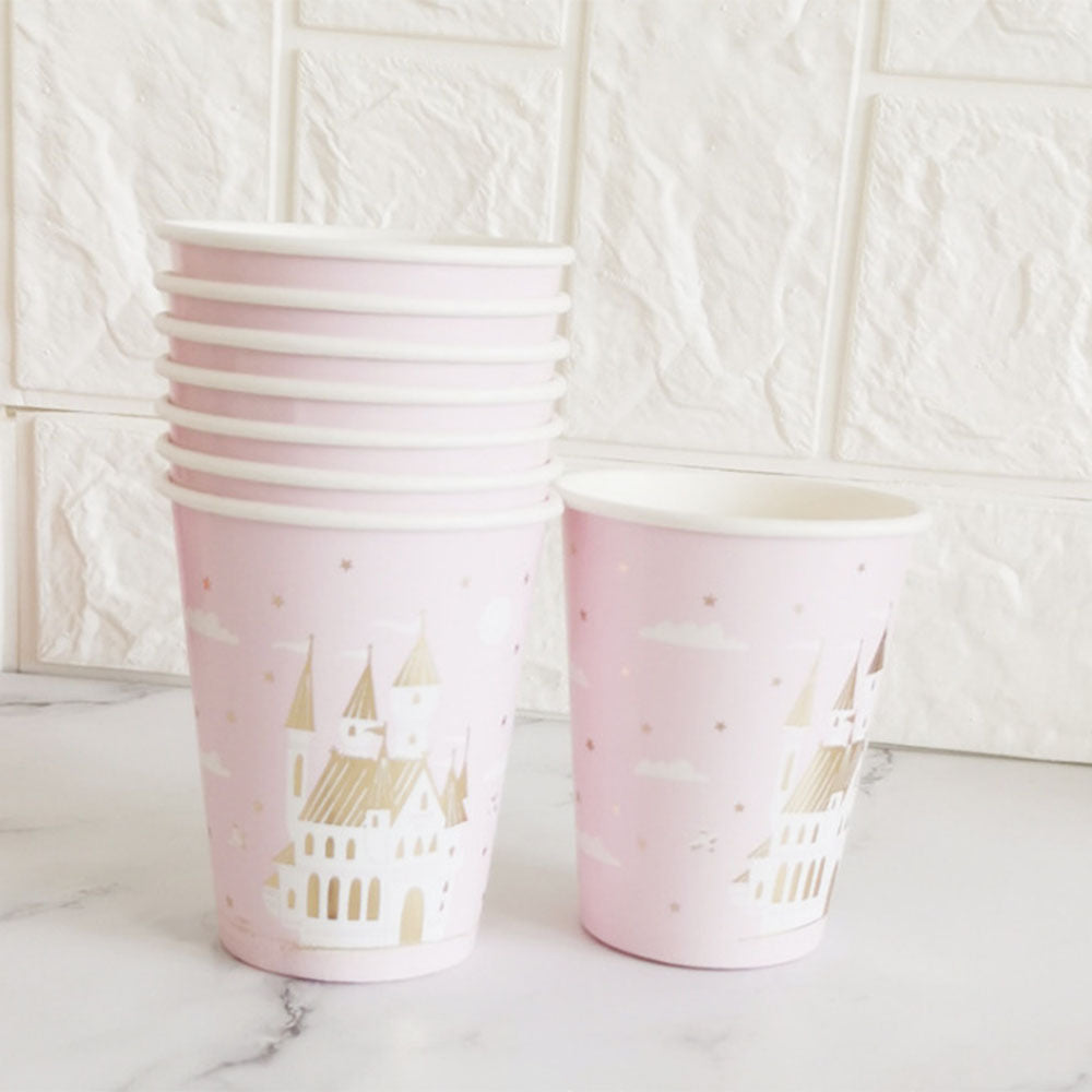 Bronzing Crown Paper Plate Paper Cup Paper Towel Straw Party Party High-end Disposable Tableware Afternoon Tea Cake Plate