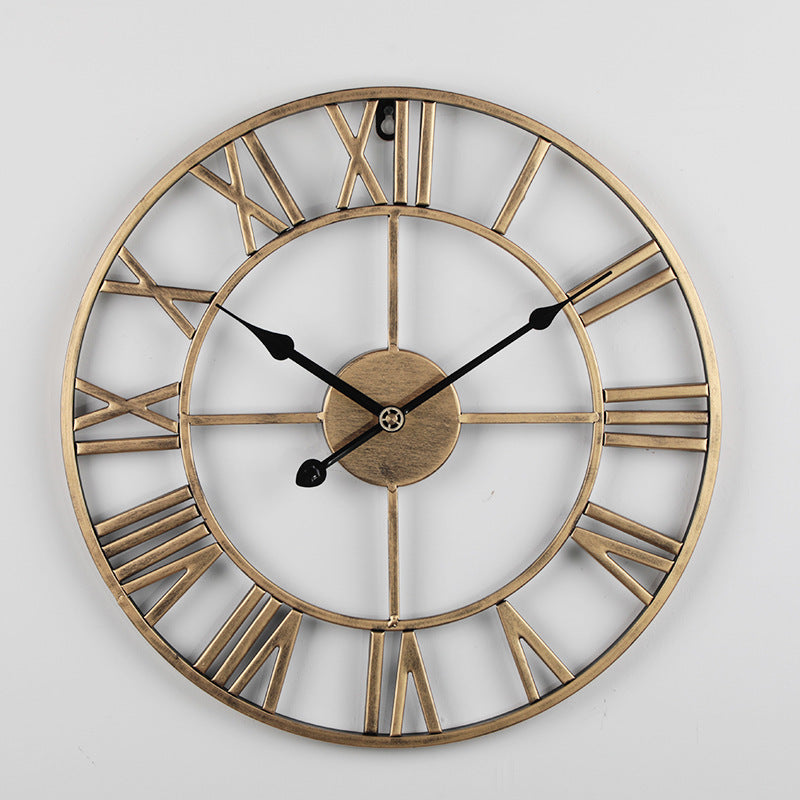 Wrought Iron Mute Digital Wall Clock