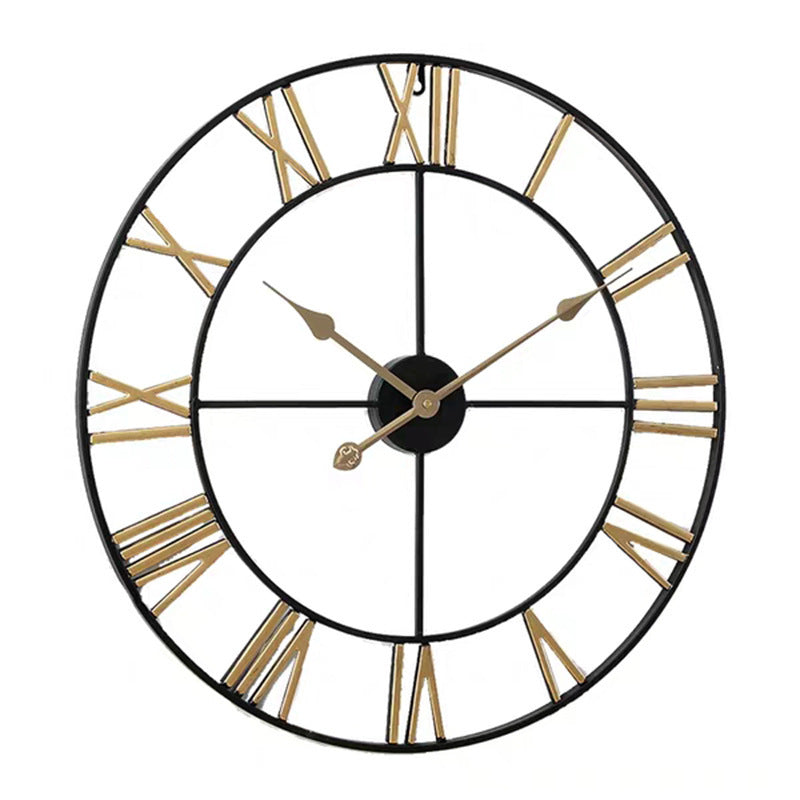 Wrought Iron Mute Digital Wall Clock