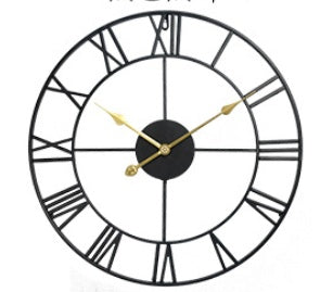 Wrought Iron Mute Digital Wall Clock