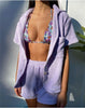 Sportswear Casual Pajamas Cardigan Sexy Shorts Suit