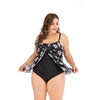 European And American Conservative One-piece Slit Ladies Swimsuit