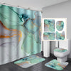 3D Art Geometric Shower Curtains in the Bathroom Waterproof Bath Curtain with Hook Sets Flannel Bath Mat Rugs Carpet Home Decor