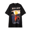 New Moon Melt Printing Rock Short Sleeve T-Shirt Casual Wild Loose Couple