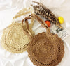 Selling New Korean Fashion Paper Rope Crochet Big Flower And Grass Woven Bag Beach Bag Woven Bag