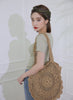 Selling New Korean Fashion Paper Rope Crochet Big Flower And Grass Woven Bag Beach Bag Woven Bag