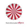 Circus Paper Disposable Tableware Red Striped Plates Cups Wedding