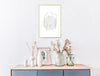 Creative Art Abstract Line Character Bedside