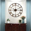 European Style Creative Wall Clock Retro Decorative Wrought Iron Wall Clock Mute Clock