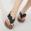 Flowers Sandals Women Retro Style Wedges Shoes Outdoor Beach Shoes Summer