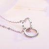 Necklace Two Ring Fashion Diamond Necklace