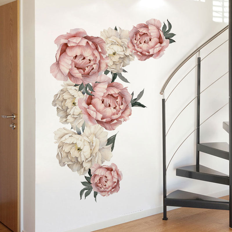 Peony Flower Living Room Bedroom Wall Stickers Wall Stickers