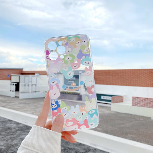 Compatible with Apple, Compatible with Apple , Cartoon Cute Smiling Face For Iphone12pro Max Apple 11 Mobile Phone Shell Xs Transparent 7 8plus Female Xr