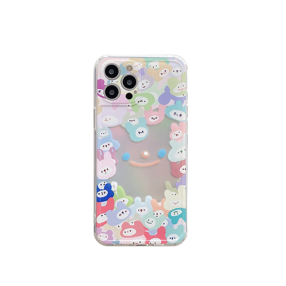 Compatible with Apple, Compatible with Apple , Cartoon Cute Smiling Face For Iphone12pro Max Apple 11 Mobile Phone Shell Xs Transparent 7 8plus Female Xr
