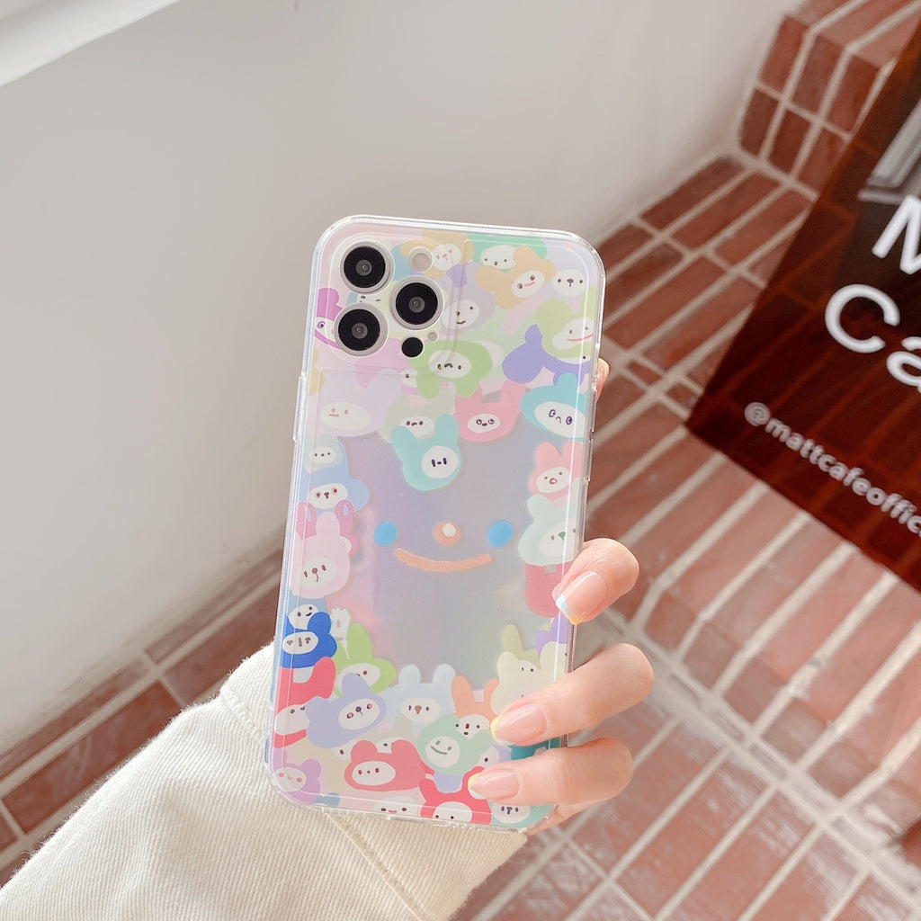 Compatible with Apple, Compatible with Apple , Cartoon Cute Smiling Face For Iphone12pro Max Apple 11 Mobile Phone Shell Xs Transparent 7 8plus Female Xr