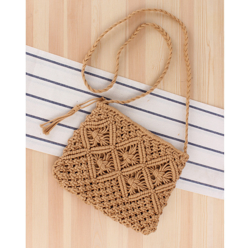 Simple Tassel Hand Holding Straw Woven Retro Hand Woven Bag