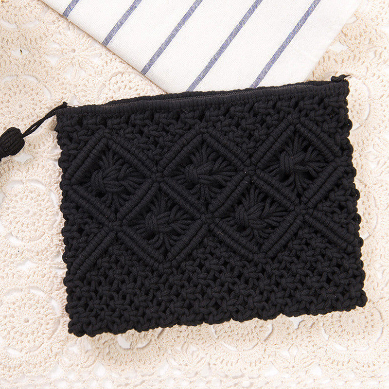 Simple Tassel Hand Holding Straw Woven Retro Hand Woven Bag