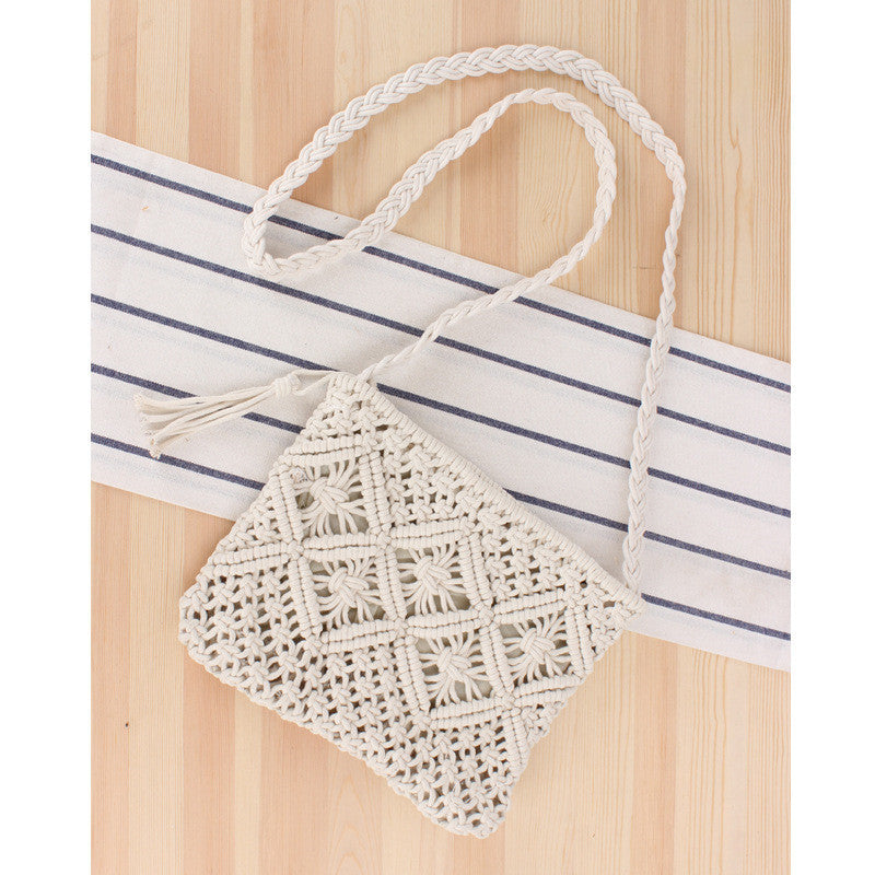 Simple Tassel Hand Holding Straw Woven Retro Hand Woven Bag