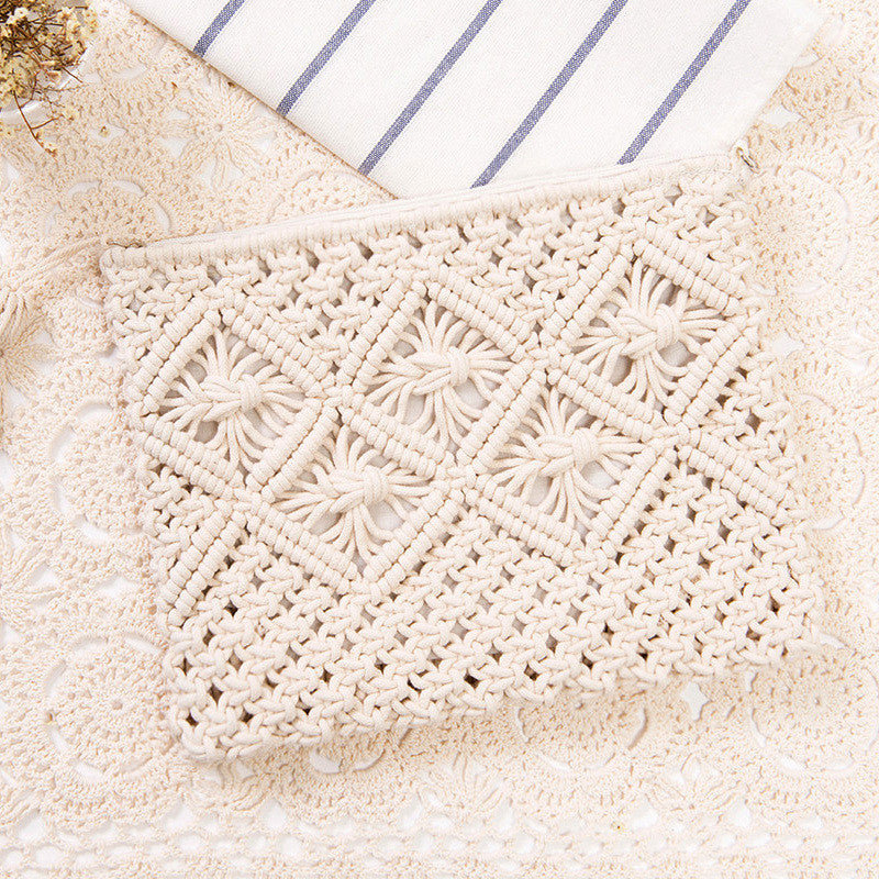 Simple Tassel Hand Holding Straw Woven Retro Hand Woven Bag