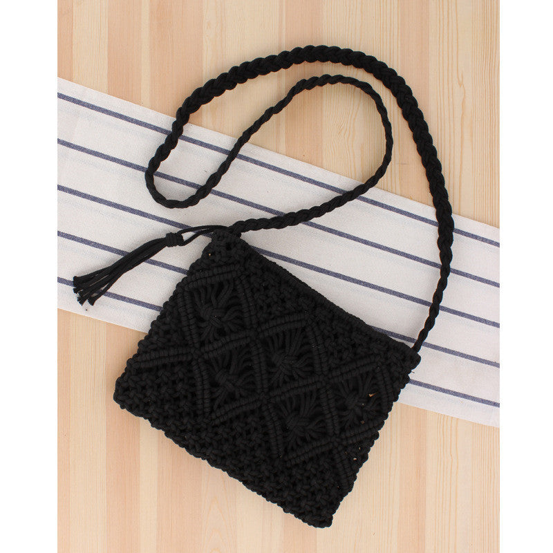 Simple Tassel Hand Holding Straw Woven Retro Hand Woven Bag