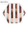 Rose Gold Paper Cups And Trays Disposable Party Supplies