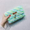 Plush woven shoulder bag