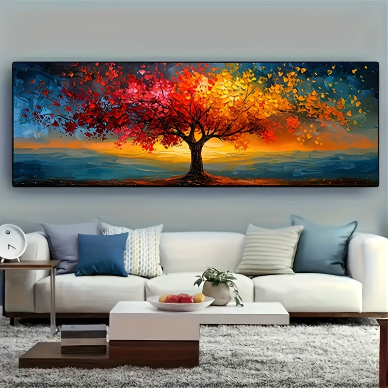 Extra-Large Tree of Life Canvas Print - Homeowners, Interior Designers, Art Enthusiasts - Landscape, Canvas - Suitable for Living Room, Bedroom, Bathroom