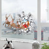 1pc 3D Broken Wall Santa Claus Elk Wall Sticker, Christmas Self-Adhesive Wall Stickers, Bedroom Entryway Living Room Porch Home Decoration Wall Stickers, Removable Stickers, Wall Decor Decals