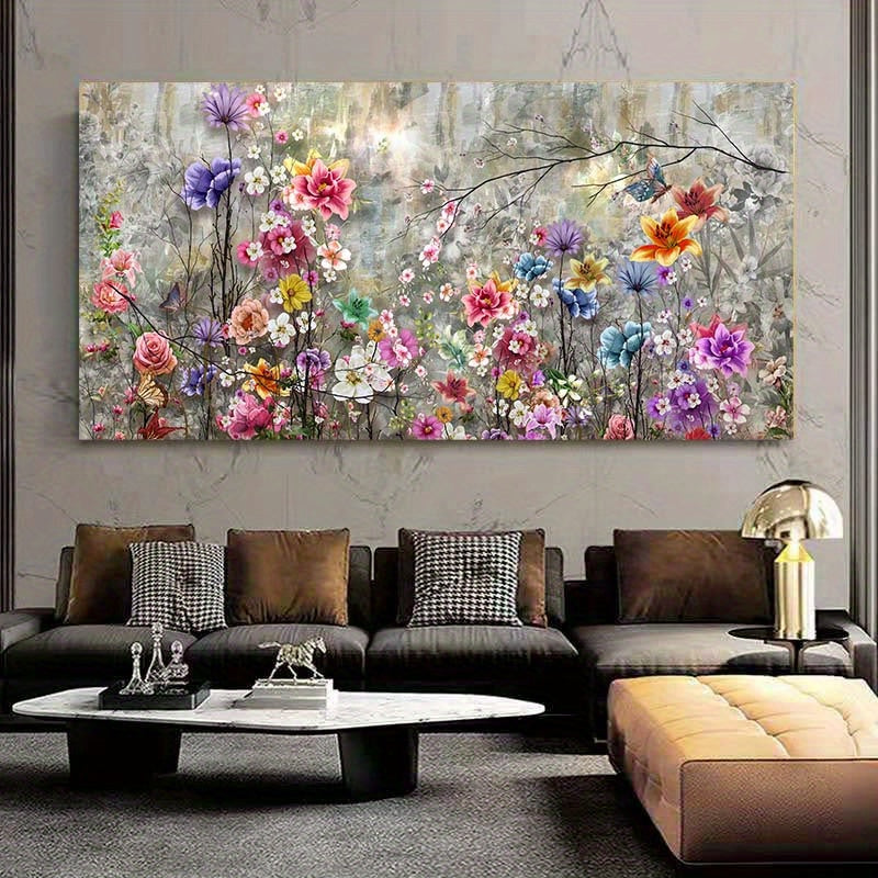 1pc Wooden Framed Modern Art, Abstract Painting Large Wall Art Colorful Canvas Decorative Picture, Ideal Gift For Bedroom Living Room Corridor, Wall Art Ready to hang Wooden Frame - Thickness 1.5inch