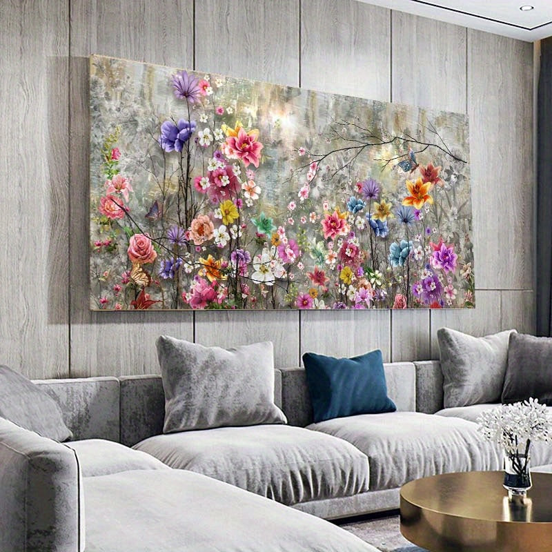 1pc Wooden Framed Modern Art, Abstract Painting Large Wall Art Colorful Canvas Decorative Picture, Ideal Gift For Bedroom Living Room Corridor, Wall Art Ready to hang Wooden Frame - Thickness 1.5inch